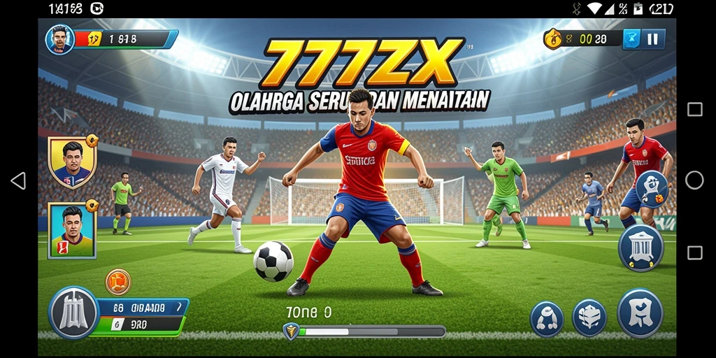 Gameplay seru di 777ZX yang menampilkan aksi olahraga.