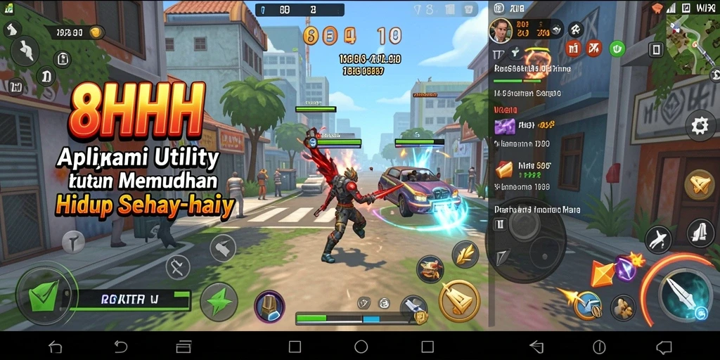 Tampilan antarmuka 8HHH yang bersih dan modern.