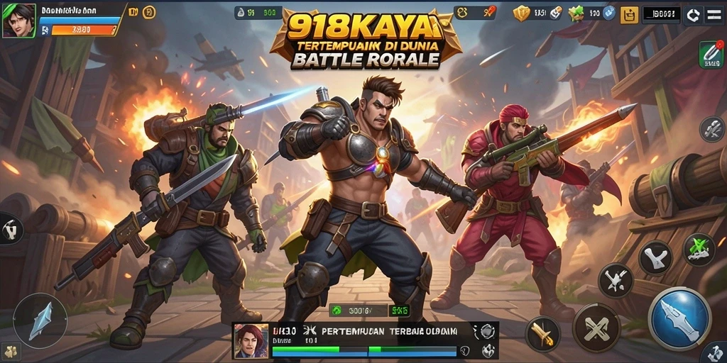 Screenshot dari gameplay seru 918KAYA Battle Royale.