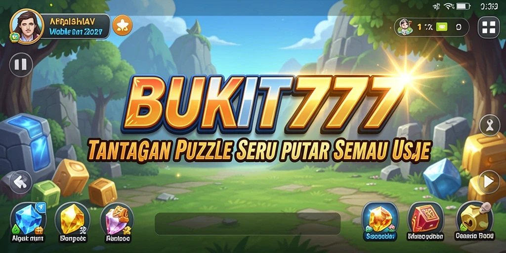 Screenshot gameplay BUKIT777 menampilkan pemain menyusun puzzle dengan warna-warni.