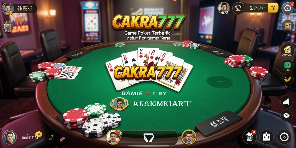 Screenshot gameplay CAKRA777 yang menampilkan aksi Poker yang seru.