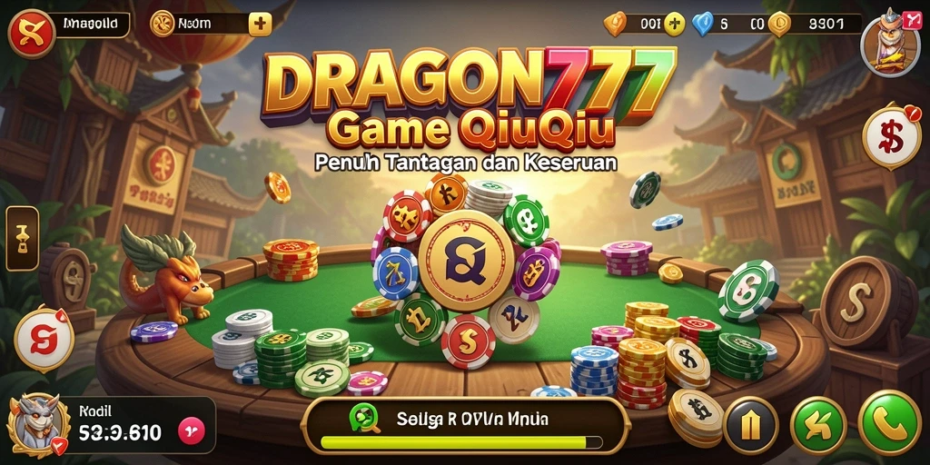 Tampilan gameplay QiuQiu yang seru dan menantang di DRAGON777.