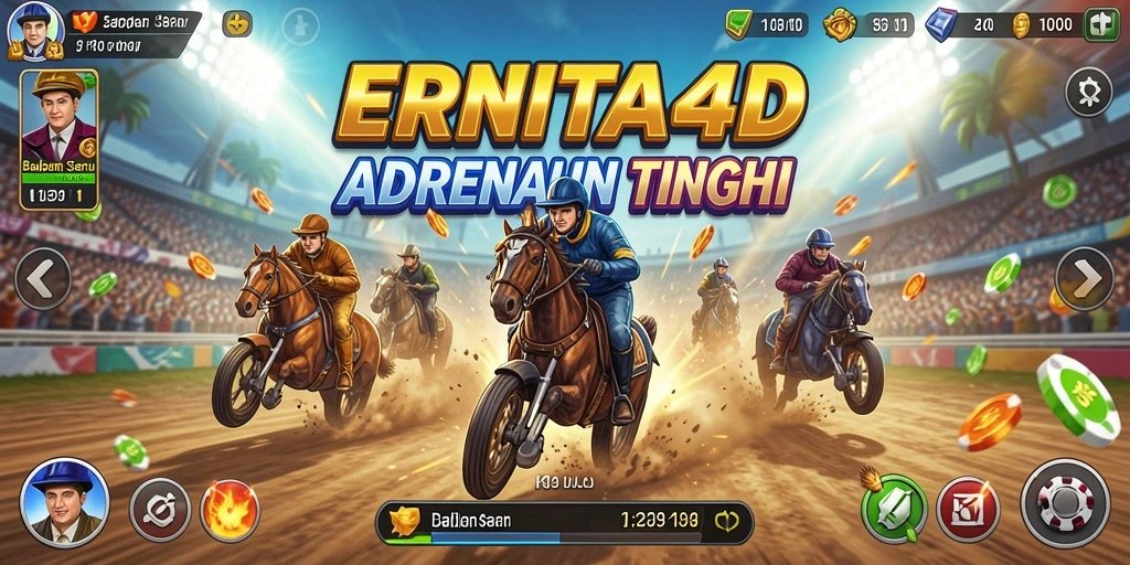 Gameplay Racing seru di ERNITA4D dengan grafis menakjubkan.