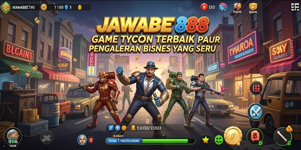 Tangkapan layar JAWABET88 menampilkan antarmuka permainan Tycoon yang interaktif.