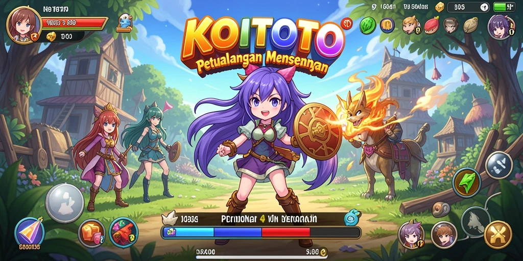 Screenshot gameplay KOITOTO menampilkan petualangan seru di dunia Anime.