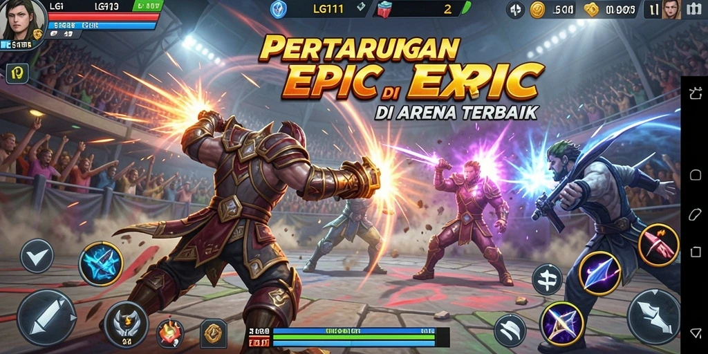 Gameplay seru pertarungan di arena LG111.