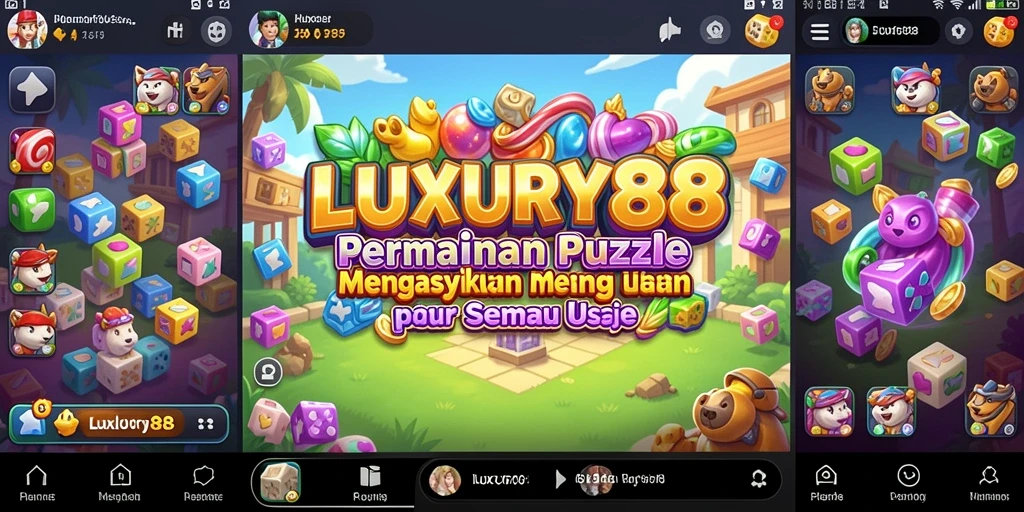 Tampilan gameplay LUXURY88 yang menampilkan tantangan puzzle yang seru.