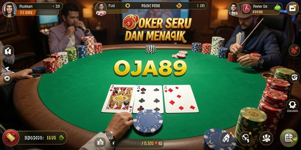 Screenshot gameplay OJA89 menunjukkan pemain bersaing dalam permainan Poker.