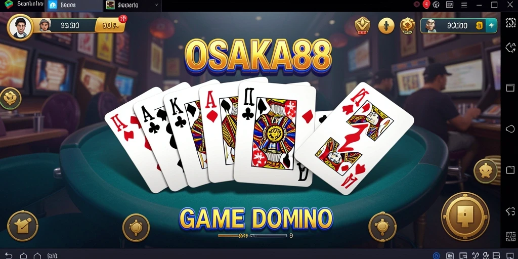 Tampilan gameplay seru dari OSAKA88 dalam permainan domino.