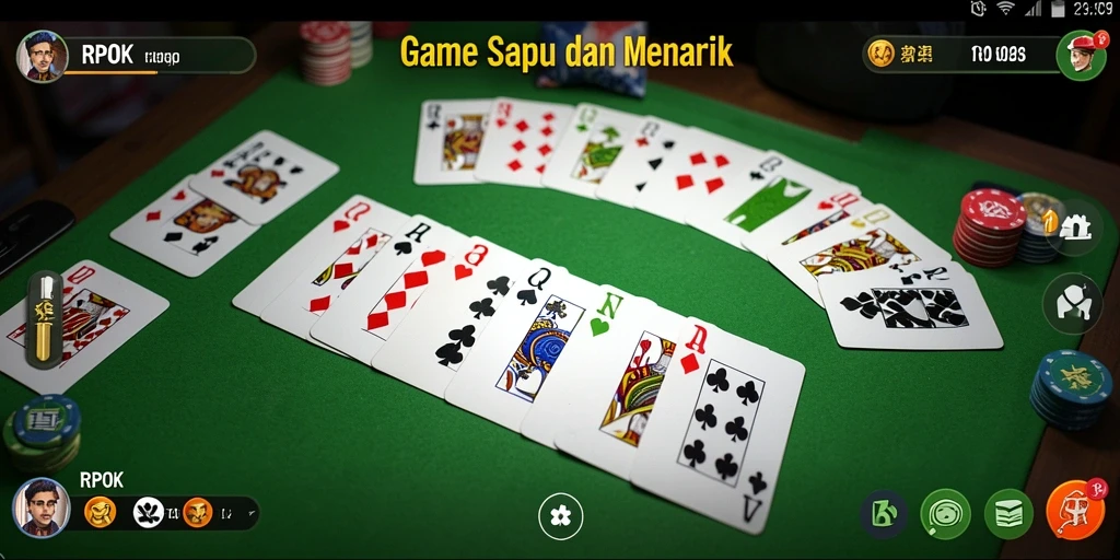 Screenshot gameplay RPOK yang menampilkan suasana seru bermain Gaple.