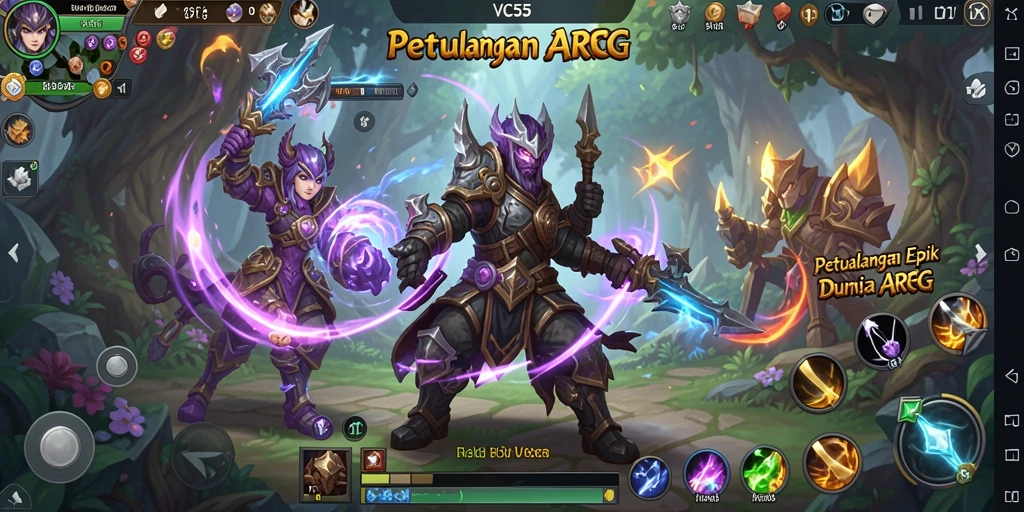 Screenshot gameplay VC55 yang menampilkan aksi pertarungan seru.