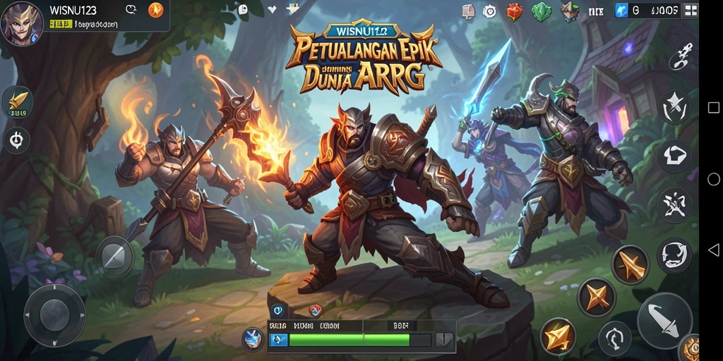 Screenshot WISNU123 menunjukkan momen epic dalam pertempuran ARPG.